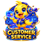 Baby Duck customer service mascot